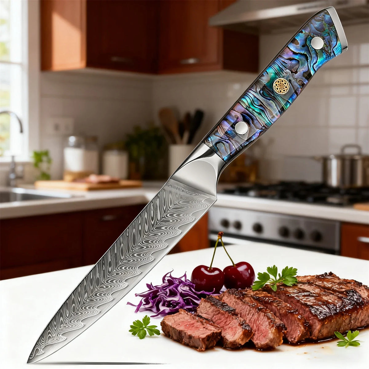 67-Layer Damascus Steel Chef's Knife – Sharp Kitchen Knife
