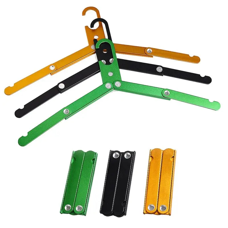 A36T- Aluminum Alloy Folding Clothes Hanger Outdoor Camping Coat