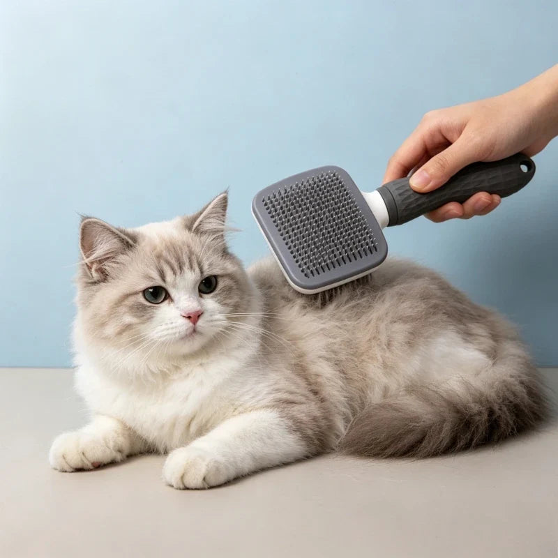 Self-Cleaning Pet Grooming Brush for Dogs & Cats