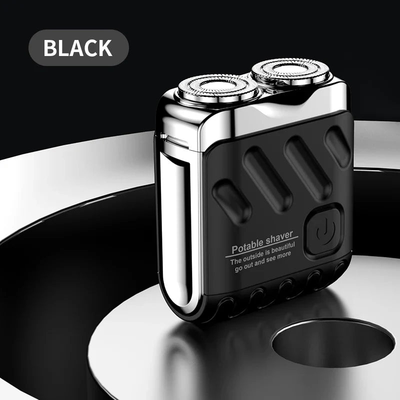 Men's Mini Rotary Electric Shaver – Waterproof Travel Razor