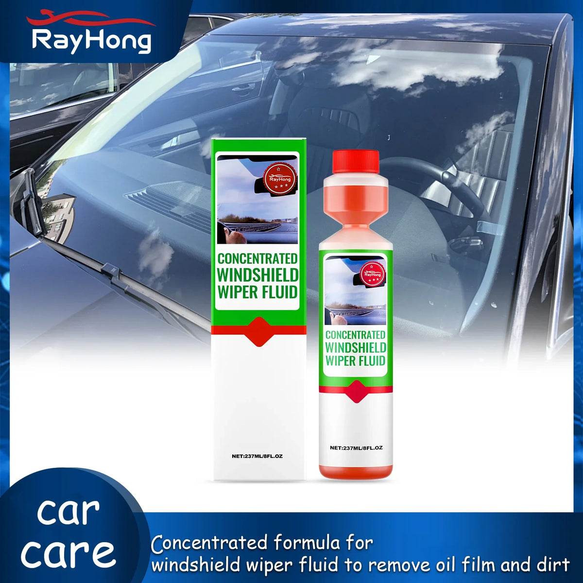 Rayhong Windshield Wiper Fluid Concentrate | Oil Film Remover