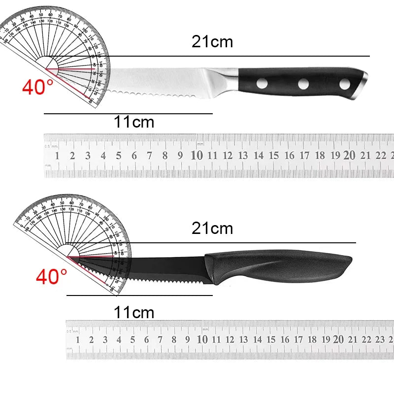 Serrated Steak Knife Set of 4 – Stainless Steel Dinner Knives
