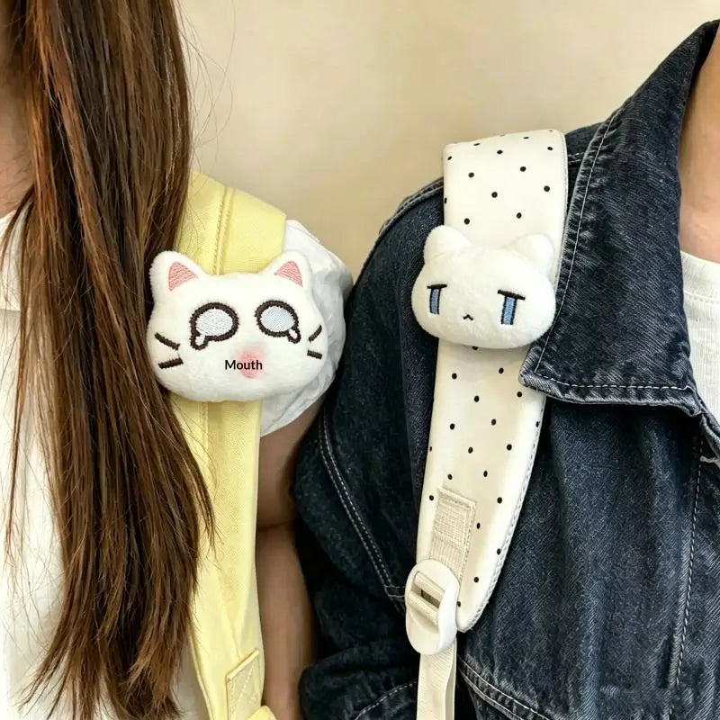 Cute Cat Plush Clip for Backpack, Keychain & Bag Decor