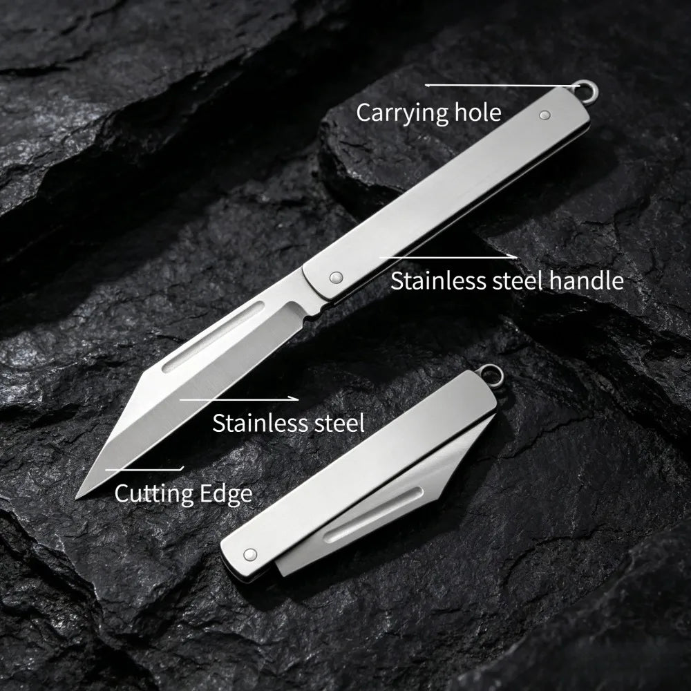 Stainless Steel Folding Fruit Knife – Portable Pocket Knife