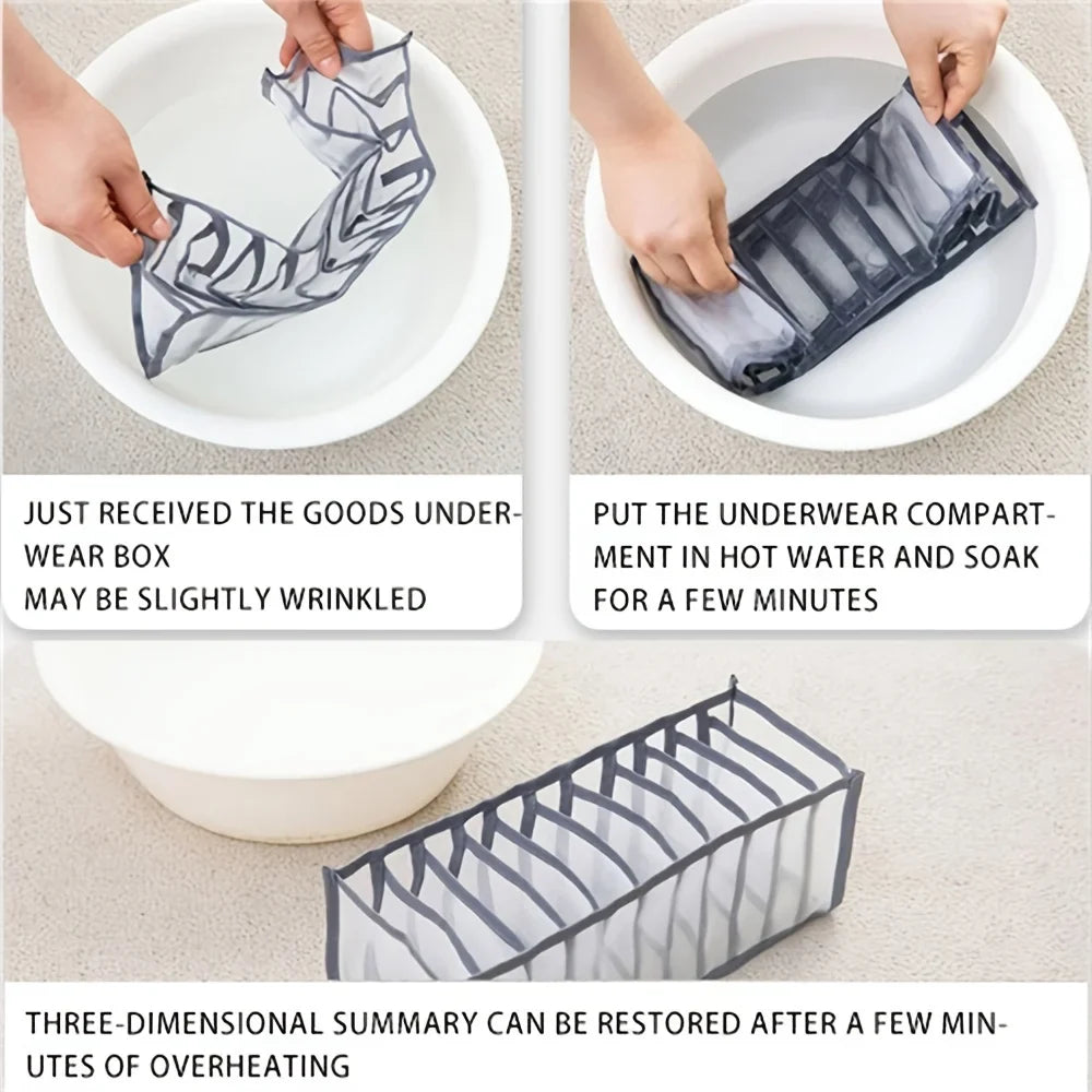 Sock Underwear Organizer Divider Collapsible Closet Storing Socks