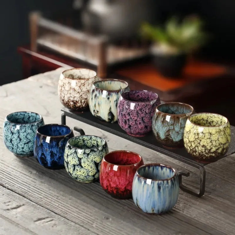 Ceramic Kung Fu Tea Kiln Transformation Single Cup Tianmu Glaze Main