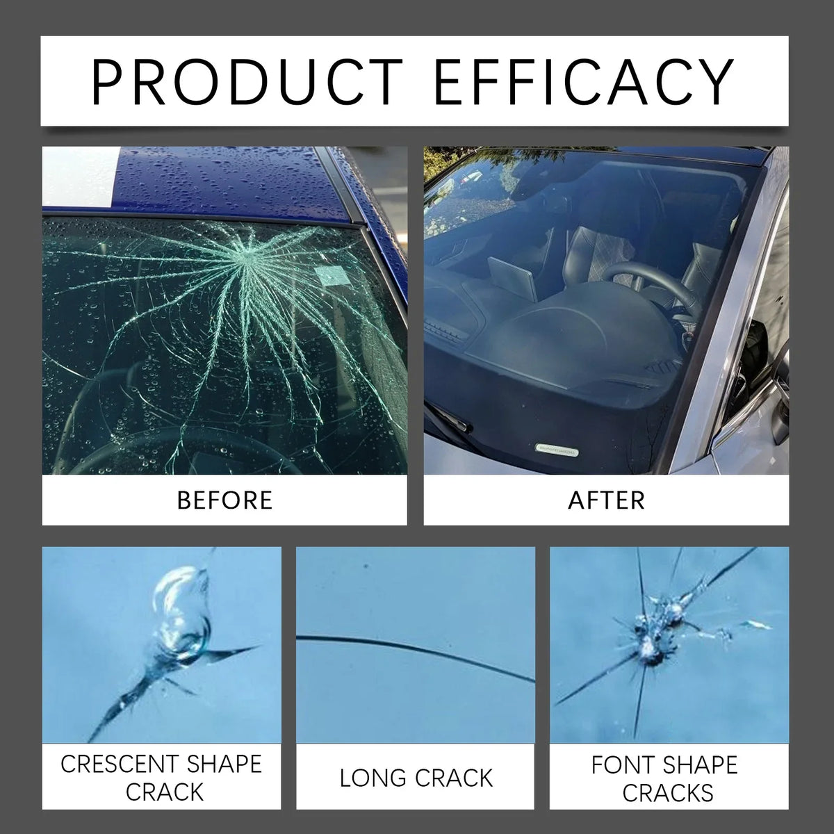 Windshield Repair Kit 20ml UV Resin Glass Crack Fix Tool Set