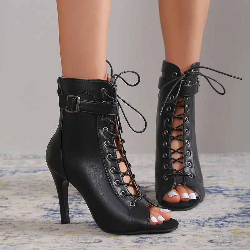 Women's Peep Toe Stiletto Sandals – High Heel Fashion Pumps