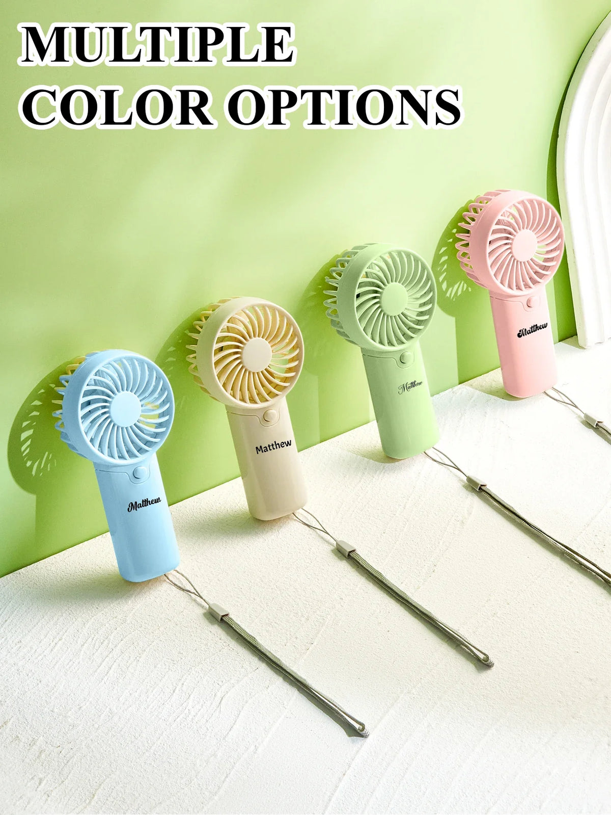 Custom Mini Handheld Fan with Lanyard – Personalized Gift