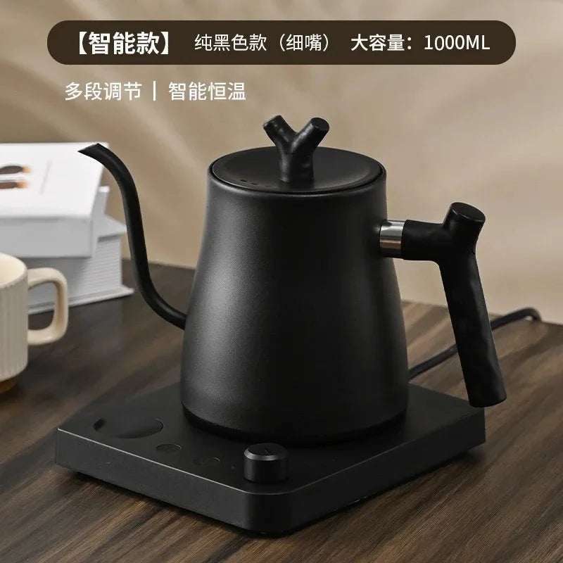 1000W Gooseneck Electric Kettle 1L | LED Temp Control, Stainless