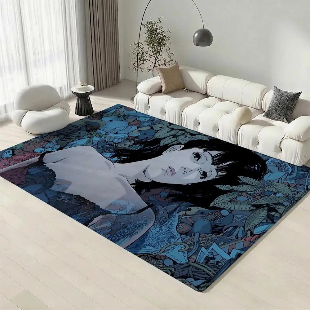 Anime Perfect Blue Flannel Floor Mat – Soft Non-Slip Indoor Rug