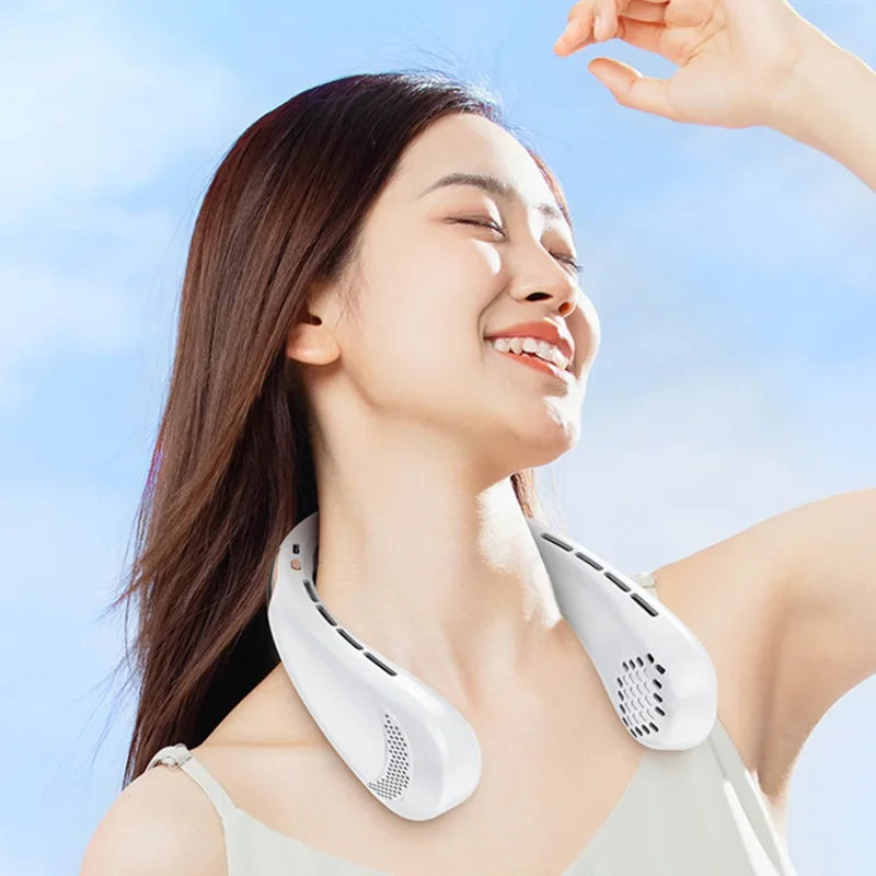 Lenovo Bladeless Neck Fan 720° Adjustable USB Portable Cooling