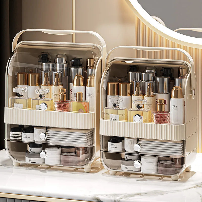 6-Layer Dustproof Desktop Organizer with Drawers | Makeup Storage