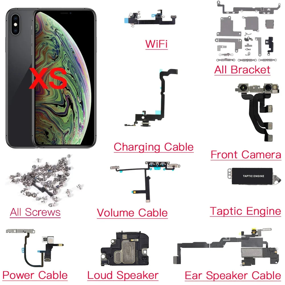 iPhone XS Inner Replacement Parts Kit – Flex Cable & Screws