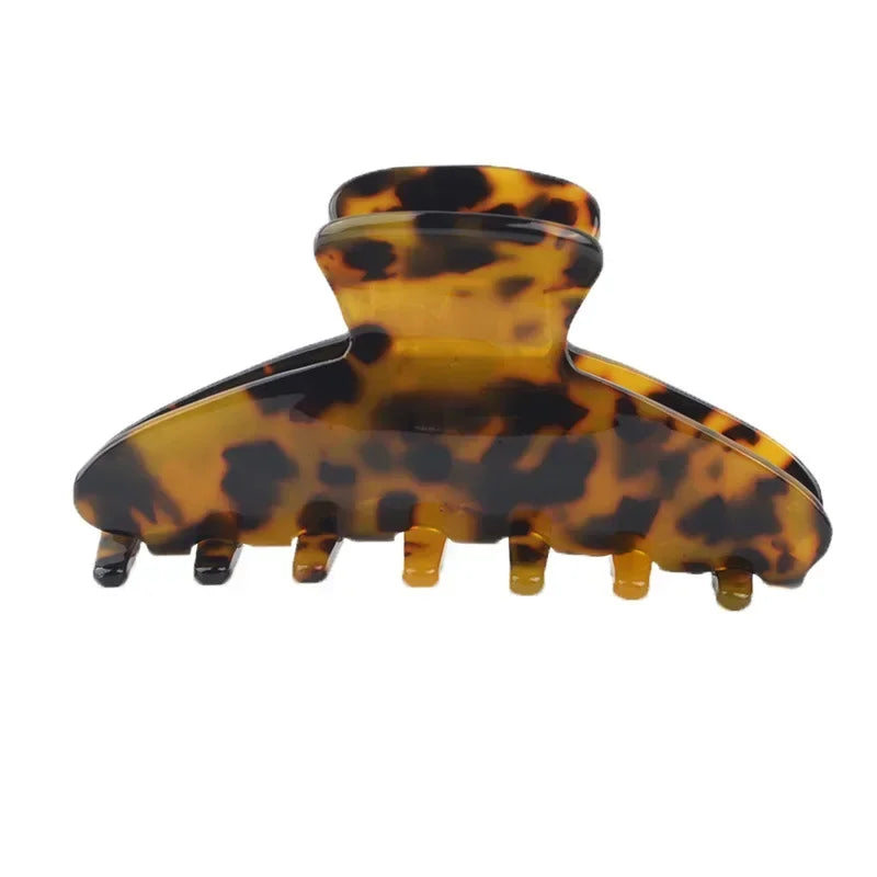 Leopard Print Hair Claw Clip – Acetate Geometric Style