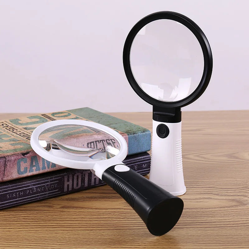LED Magnifying Mirror 10X 30X with Heating, Cooling & 12 LEDs