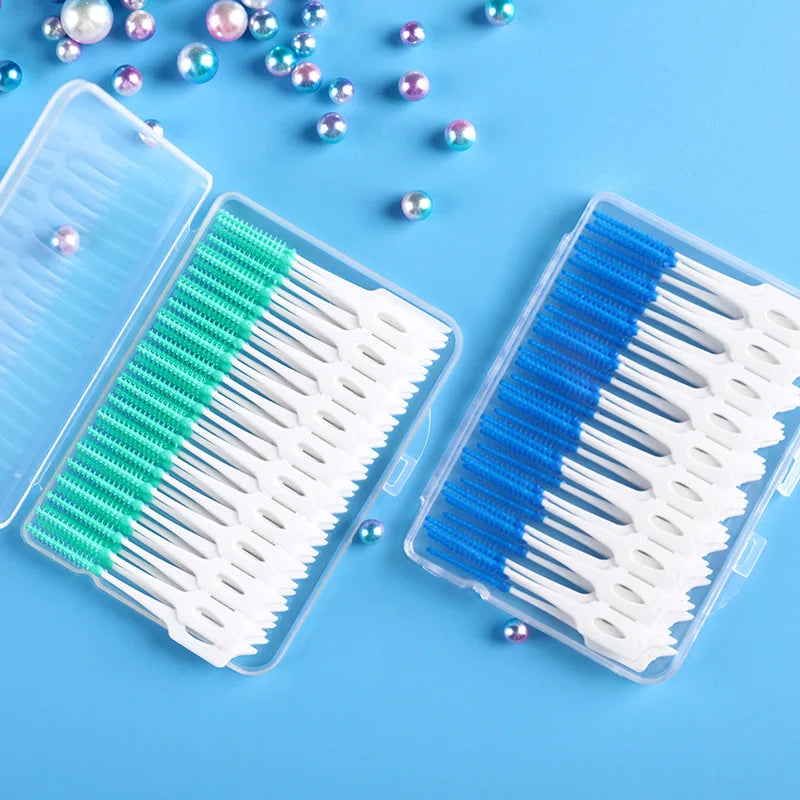 Soft Silicone Interdental Brushes for Teeth & Gums – 40 Pack