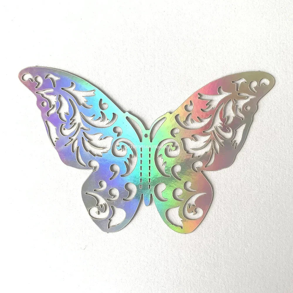 12pcs 3D Laser Butterfly Wall Stickers – Party & Room Décor