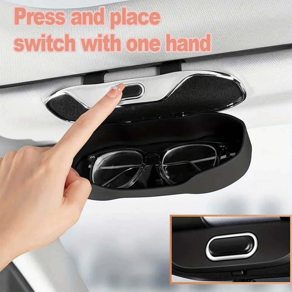 Car Sun Visor Sunglasses Holder – ABS Eyeglass Case