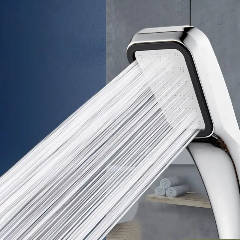 300-Hole Square Handheld Shower Head | High Pressure Water Saving