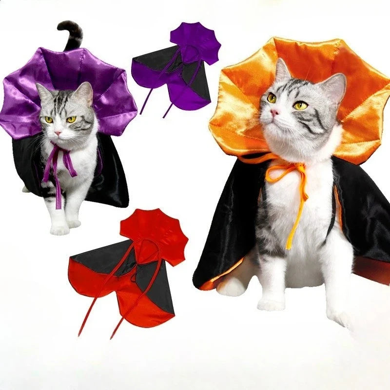 Cute Halloween Pet Costumes Cosplay Vampire Cloak Small Dog Cat