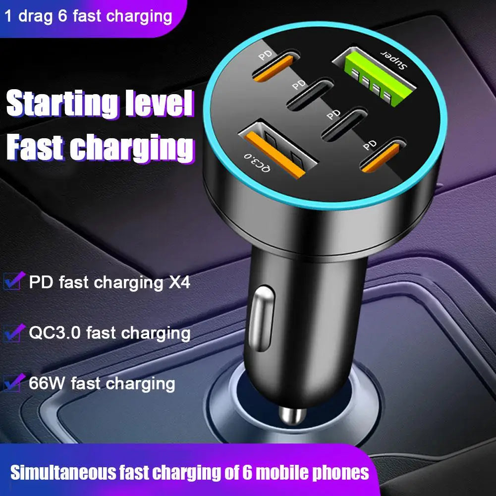 66W USB JMG-PD+QC3 0 Car Digital Display Monitoring Charger PD Fast
