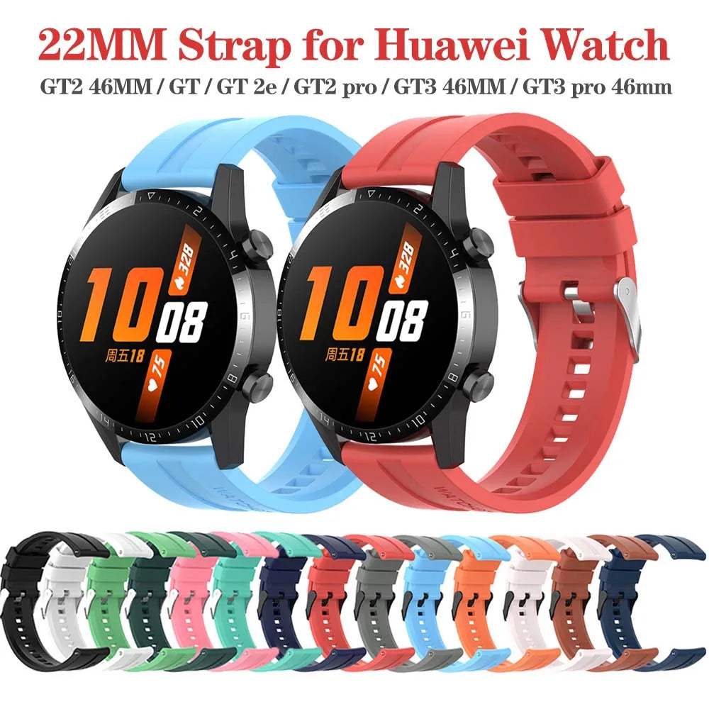 22mm Silicone Band for Huawei GT2 Smartwatch – Replacement Strap