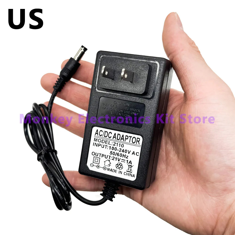 21V Lithium Battery Charger for 18V Electric Drill | EU/US Plug