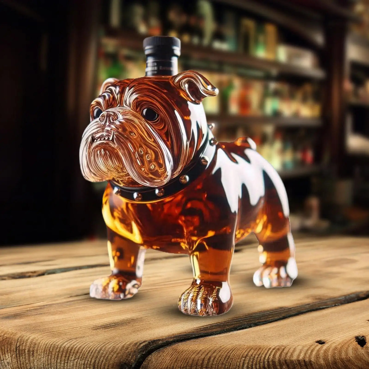 Whiskey Bottle Bulldog Collectible Liquor Decanter Alcohol