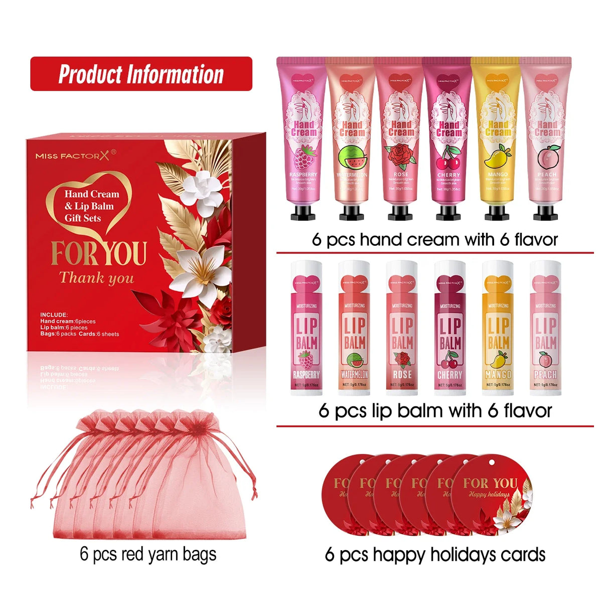 24-Pack Bulk Lip Balm & Hand Cream Gift Set – Wedding Favors