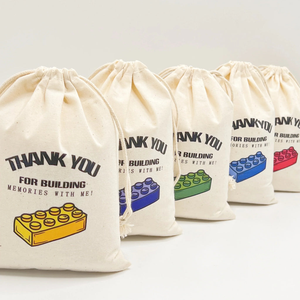 5-Pack Polyester Drawstring Gift Bags – Party & Storage Pouches