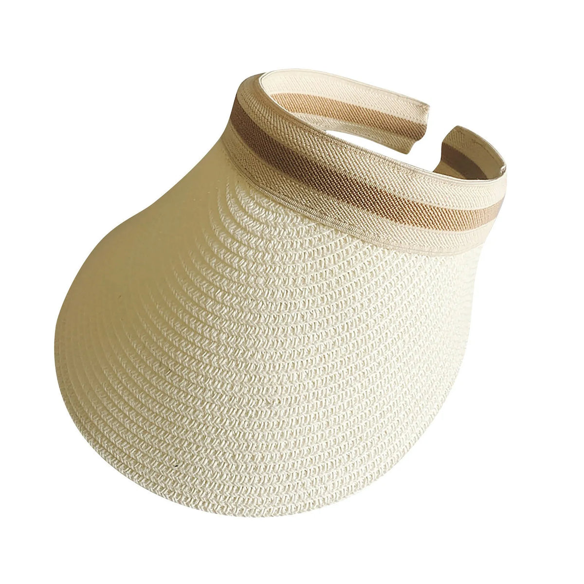 Women's Wide Brim Straw Sun Visor Hat | Foldable Beach Cap