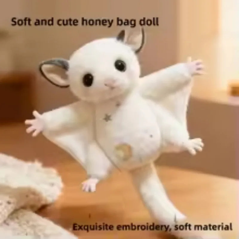 Flying Squirrel Plush Keychain – Sugar Glider Backpack Pendant