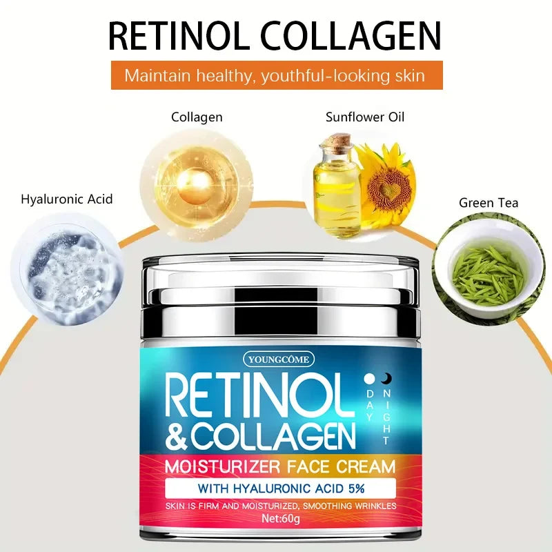 Retinol Face Cream Moisturizing Firming Brightening Skincare Collagen