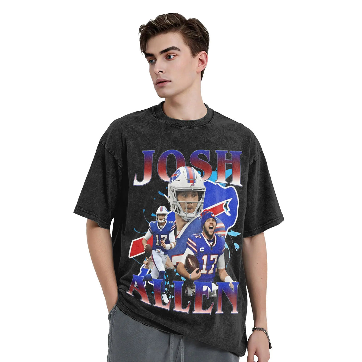 Josh Allen Men's Cotton Graphic T-Shirt | Fan Gift Tee
