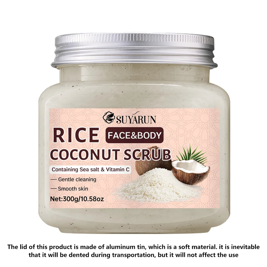 SUYARUN Rice & Coconut Brightening Exfoliating Face Body Scrub