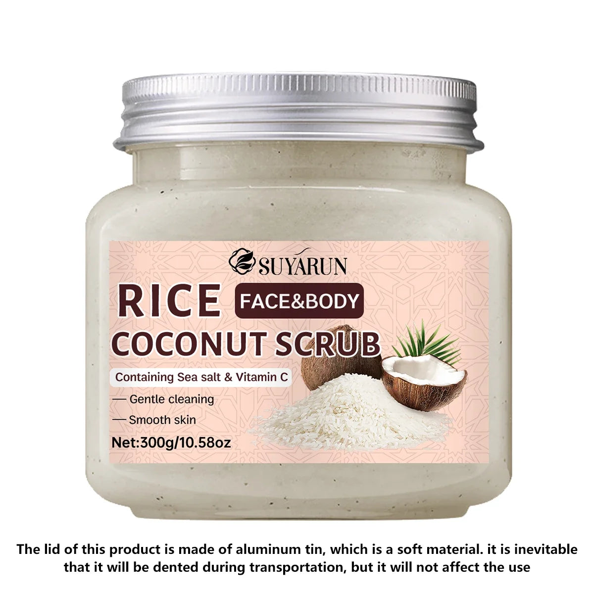 SUYARUN Rice & Coconut Exfoliating Scrub – Vegan, Sulfate-Free