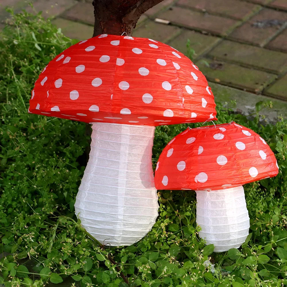 Hanging Lamp Large Mushroom Shaped Paper Lanterns Baby Shower Wedding