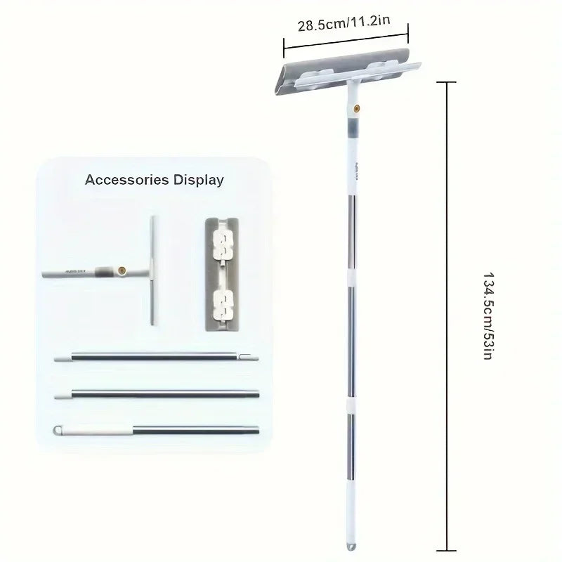 2-in-1 Glass Wiper Multi-functional Plastic Stainless Steel Window