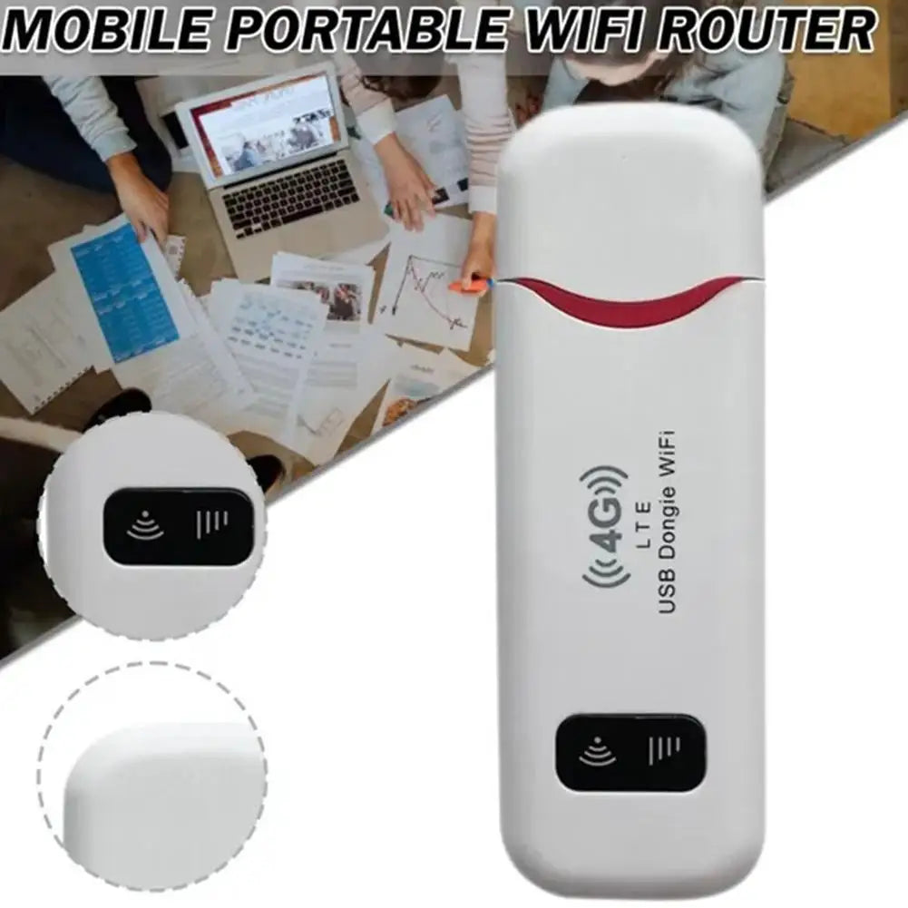 4G LTE USB Pocket WiFi Router 150Mbps | SIM Card Hotspot