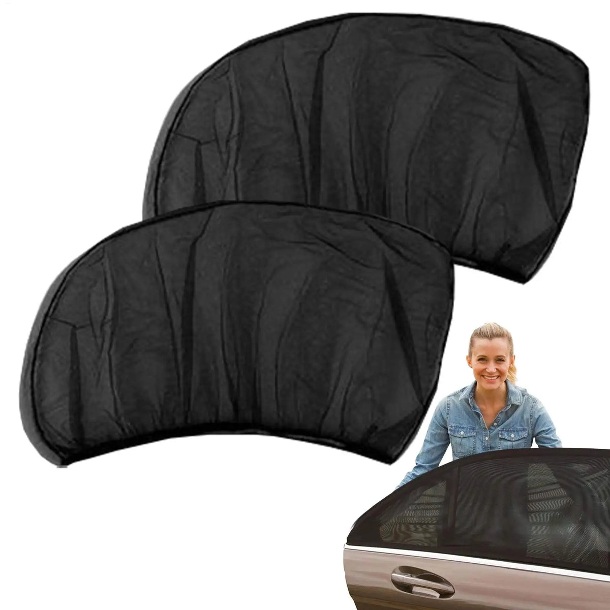 2-in-1 Car Window Mesh Screen & Sun Shade for SUVs (2pcs)