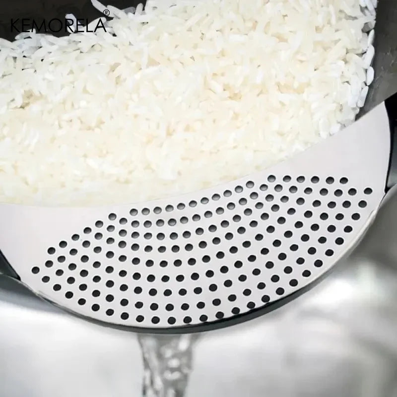 Stainless Steel Pot Side Strainer & Pan Drainer | KEMORELA
