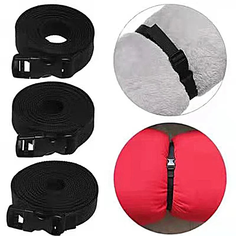 Travel Tied Nylon Cargo Tie Down Luggage Black Durable Lash Belt