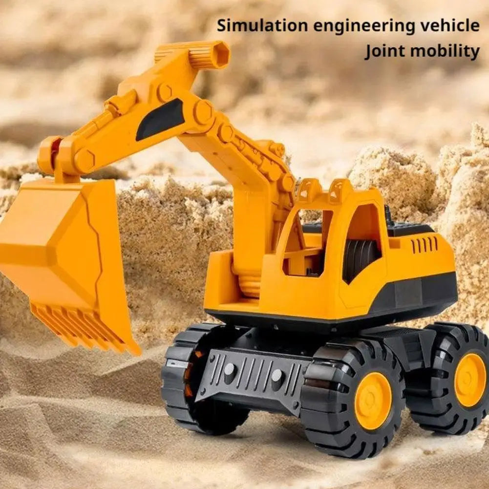 Kids 3-in-1 Inertia Construction Truck Toy – Digger Bulldozer