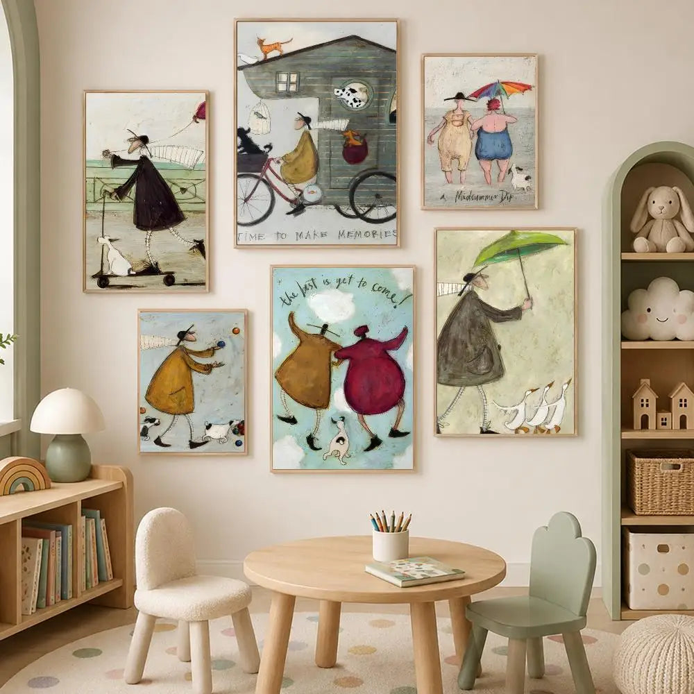 Sam Toft Wall Art Poster – Self-Stick Waterproof Home Decor