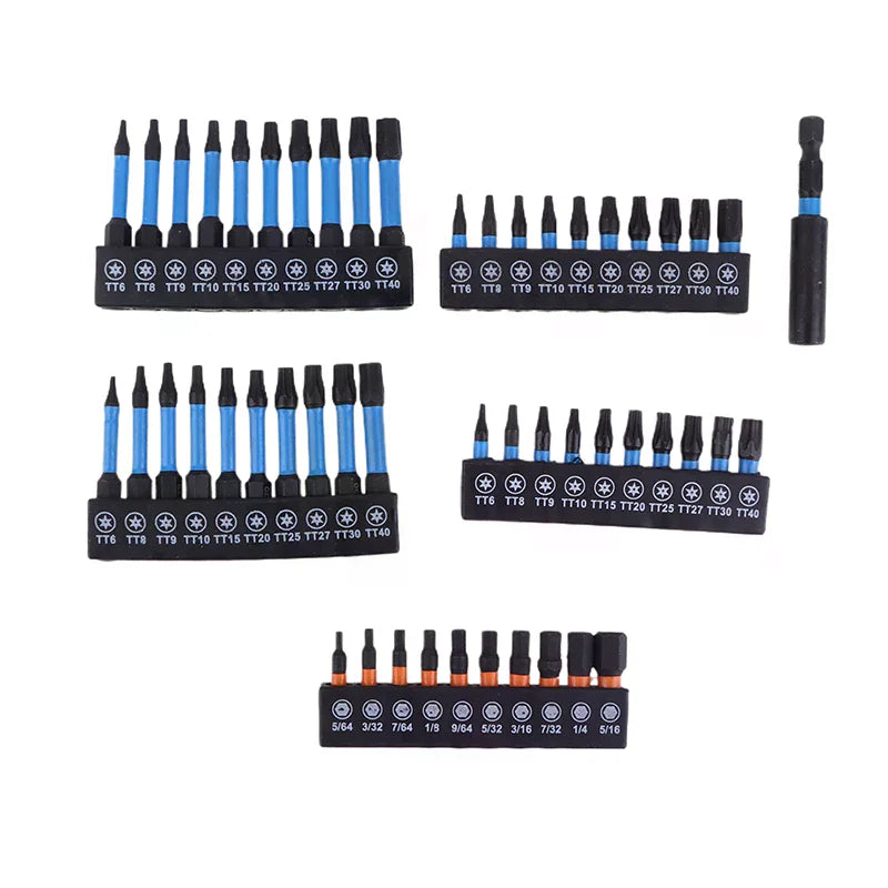 S2 Steel Star Impact Drill Bits 21 Hex Shank Magnetic Screwdriver