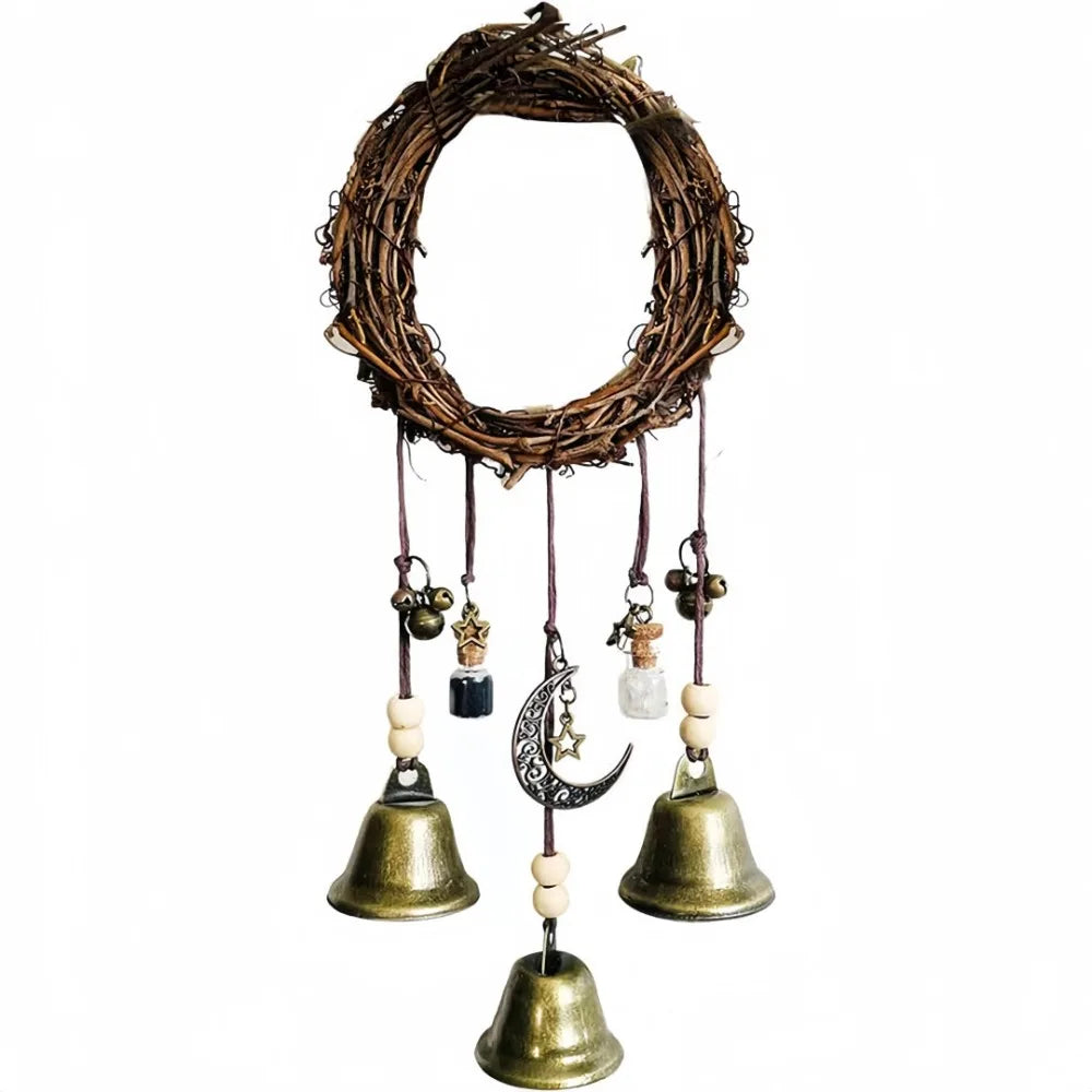 Witch Vine Bell Wind Chime – Rattan Door Knob Hanging Decor