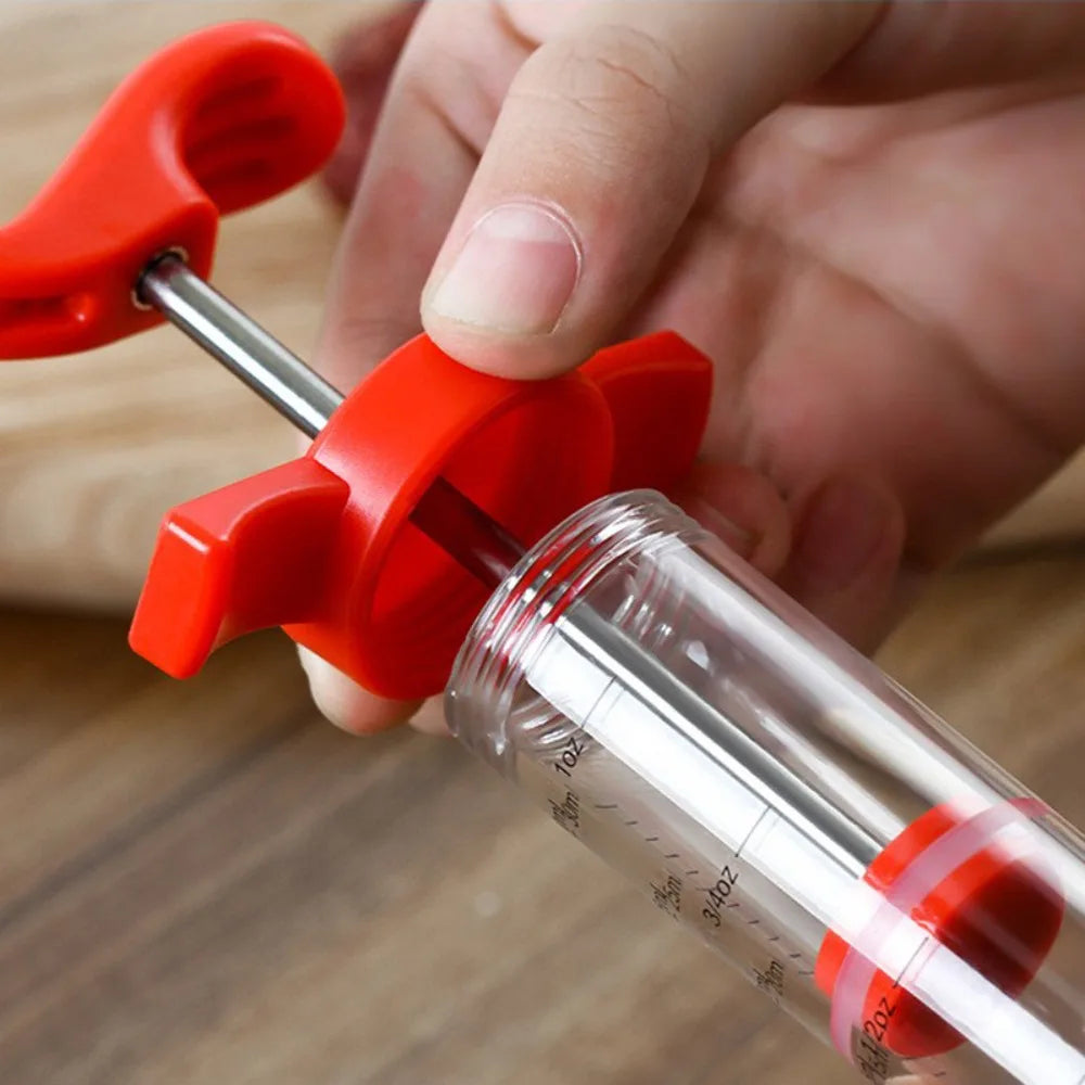 BBQ Meat Injector Syringe with 3 Stainless Steel Needles