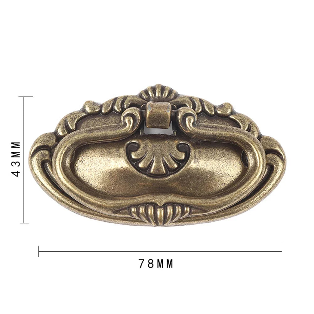 5-Pack Retro Bronze Cabinet Drawer Handles | Vintage Zinc Alloy