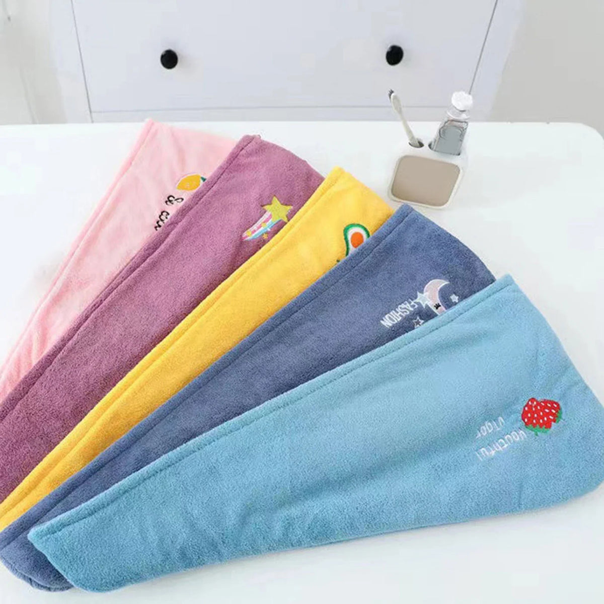 Microfiber Hair Towel Wrap Cap – Fast Drying & Super Absorbent